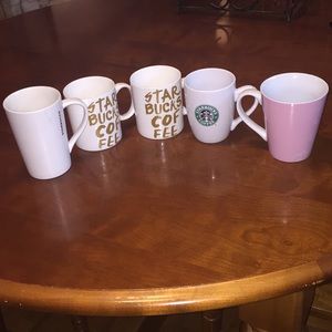 Set of 5 Starbucks mugs!